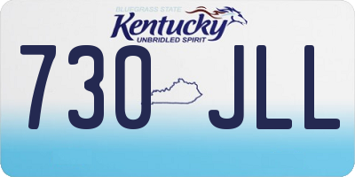 KY license plate 730JLL
