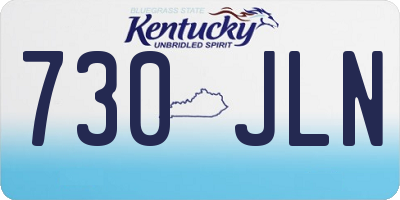 KY license plate 730JLN