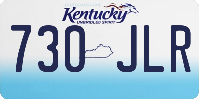 KY license plate 730JLR