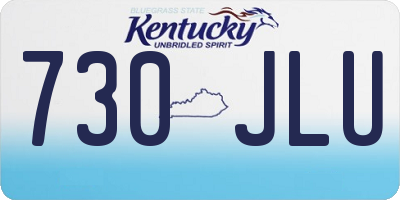 KY license plate 730JLU
