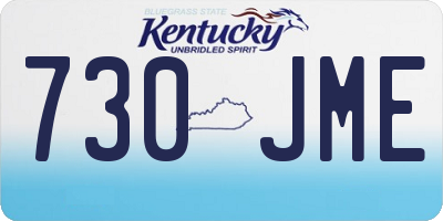 KY license plate 730JME