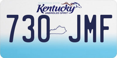 KY license plate 730JMF