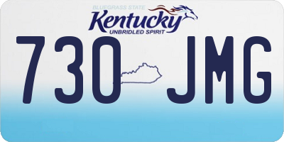 KY license plate 730JMG