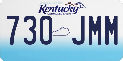KY license plate 730JMM