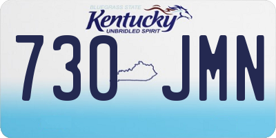 KY license plate 730JMN
