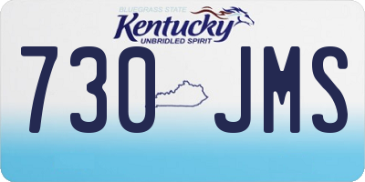 KY license plate 730JMS