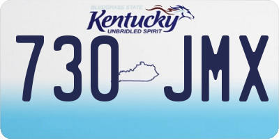 KY license plate 730JMX