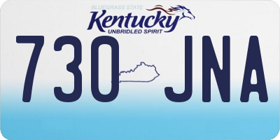 KY license plate 730JNA