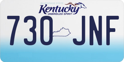 KY license plate 730JNF