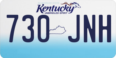KY license plate 730JNH