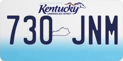 KY license plate 730JNM