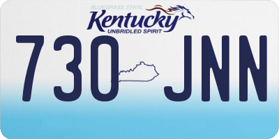 KY license plate 730JNN