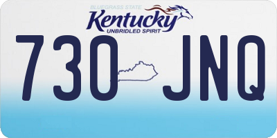 KY license plate 730JNQ