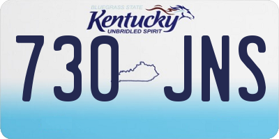 KY license plate 730JNS