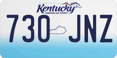 KY license plate 730JNZ