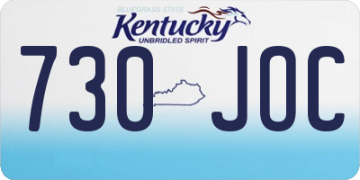 KY license plate 730JOC