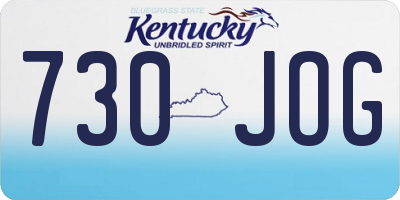 KY license plate 730JOG