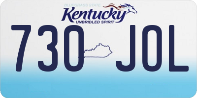 KY license plate 730JOL