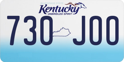 KY license plate 730JOO