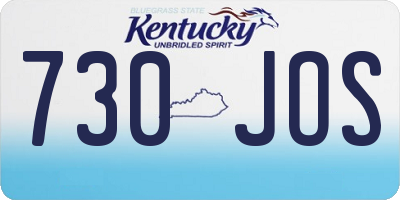 KY license plate 730JOS