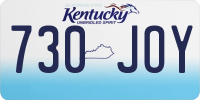 KY license plate 730JOY