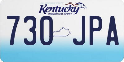 KY license plate 730JPA