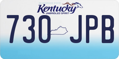 KY license plate 730JPB