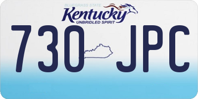 KY license plate 730JPC