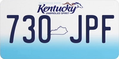 KY license plate 730JPF