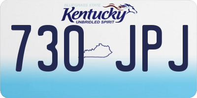 KY license plate 730JPJ