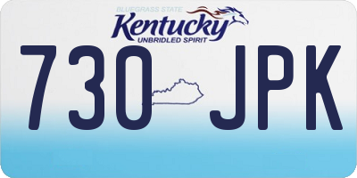 KY license plate 730JPK