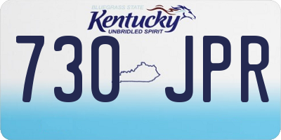 KY license plate 730JPR
