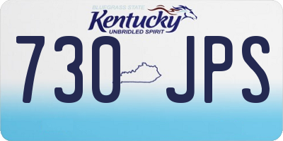 KY license plate 730JPS