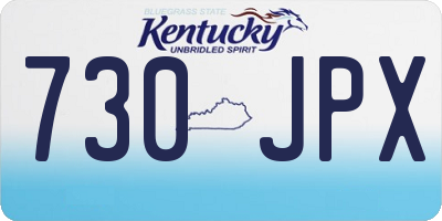 KY license plate 730JPX