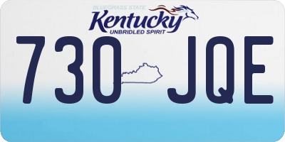 KY license plate 730JQE