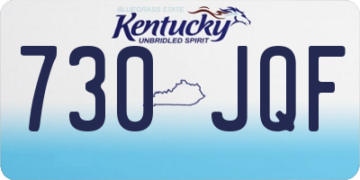 KY license plate 730JQF