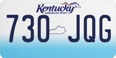 KY license plate 730JQG