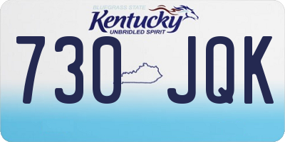 KY license plate 730JQK