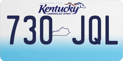 KY license plate 730JQL