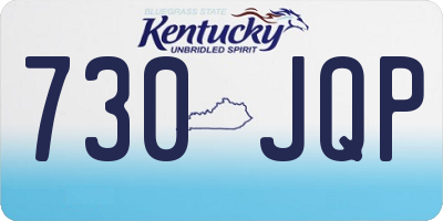 KY license plate 730JQP