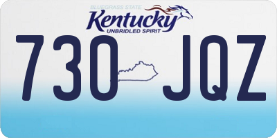 KY license plate 730JQZ