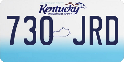 KY license plate 730JRD