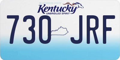 KY license plate 730JRF