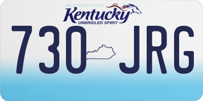 KY license plate 730JRG