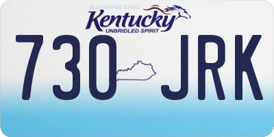KY license plate 730JRK