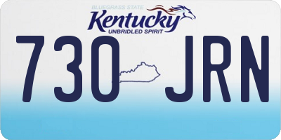 KY license plate 730JRN