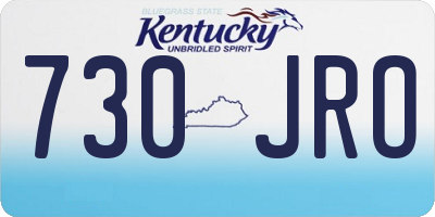 KY license plate 730JRO