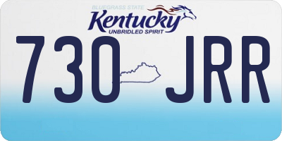KY license plate 730JRR