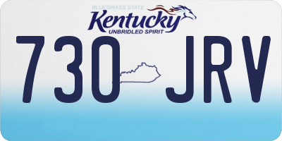 KY license plate 730JRV