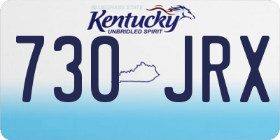 KY license plate 730JRX